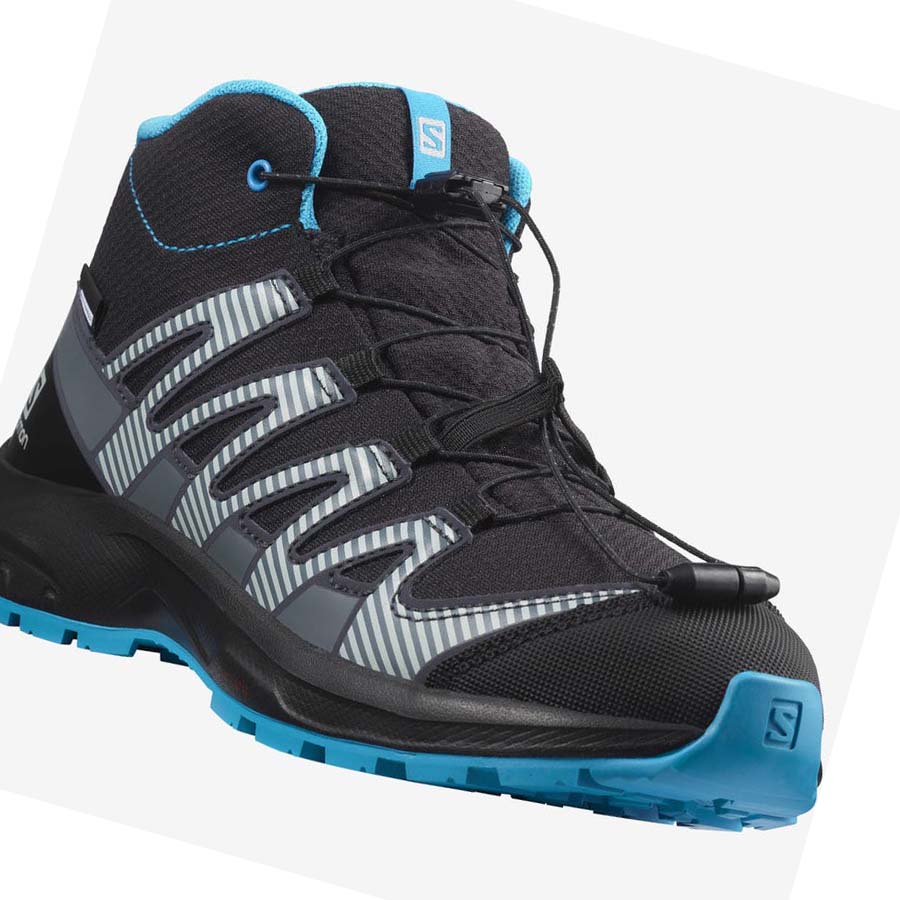 Salomon XA PRO V8 MID CLIMASALOMON™ WATERPROOF Túracipő Gyerek Fekete | HU 3583ZUT